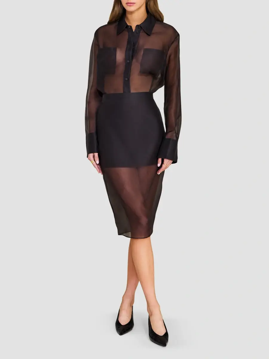 SEROYA Women's Elda Sheer Midi Skirt | Thumbnail 2 SEROYA Women's Elda Sheer Midi Skirt | Thumbnail 2