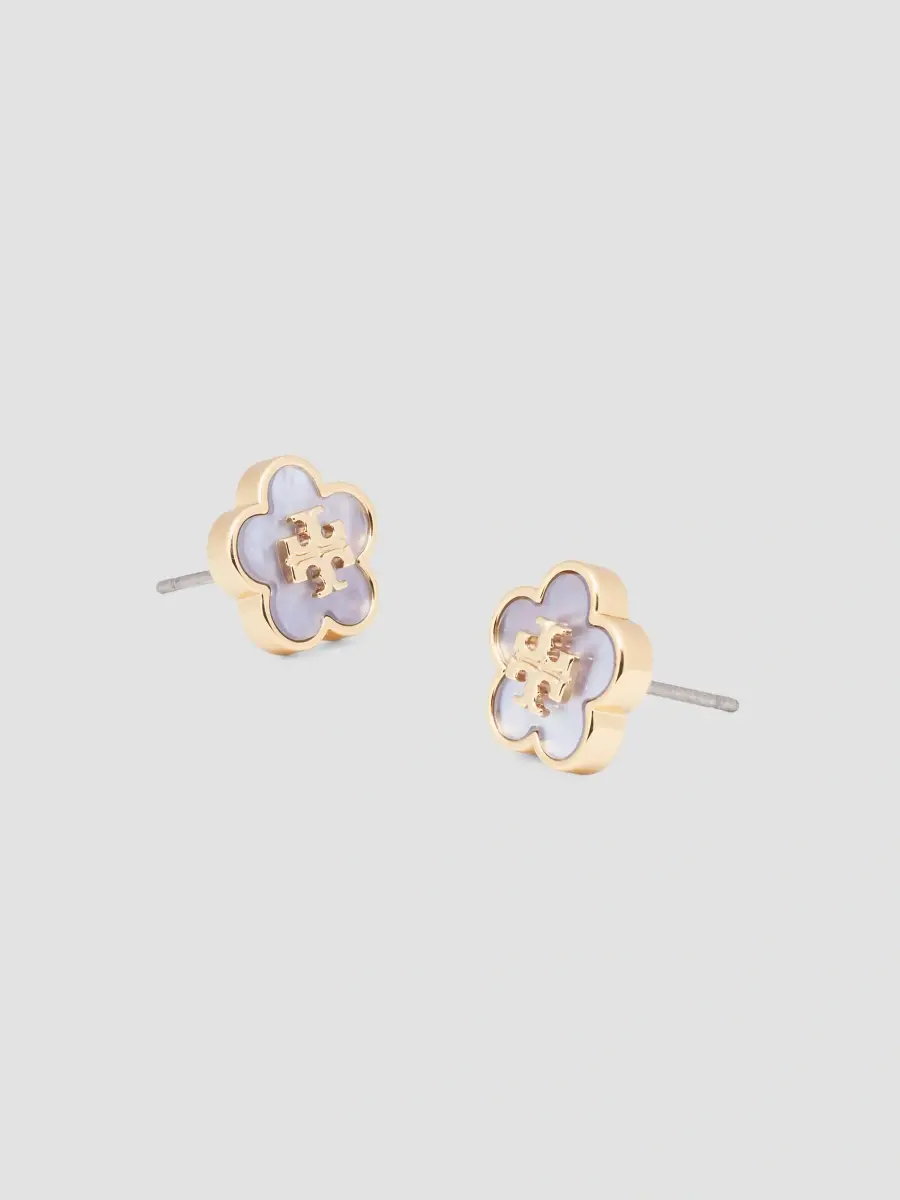 Tory Burch Women's Forget Me Not 18K-Gold-Plated & Mother-of-Pearl Stud Earrings | Thumbnail 2 Tory Burch Women's Forget Me Not 18K-Gold-Plated & Mother-of-Pearl Stud Earrings | Thumbnail 2