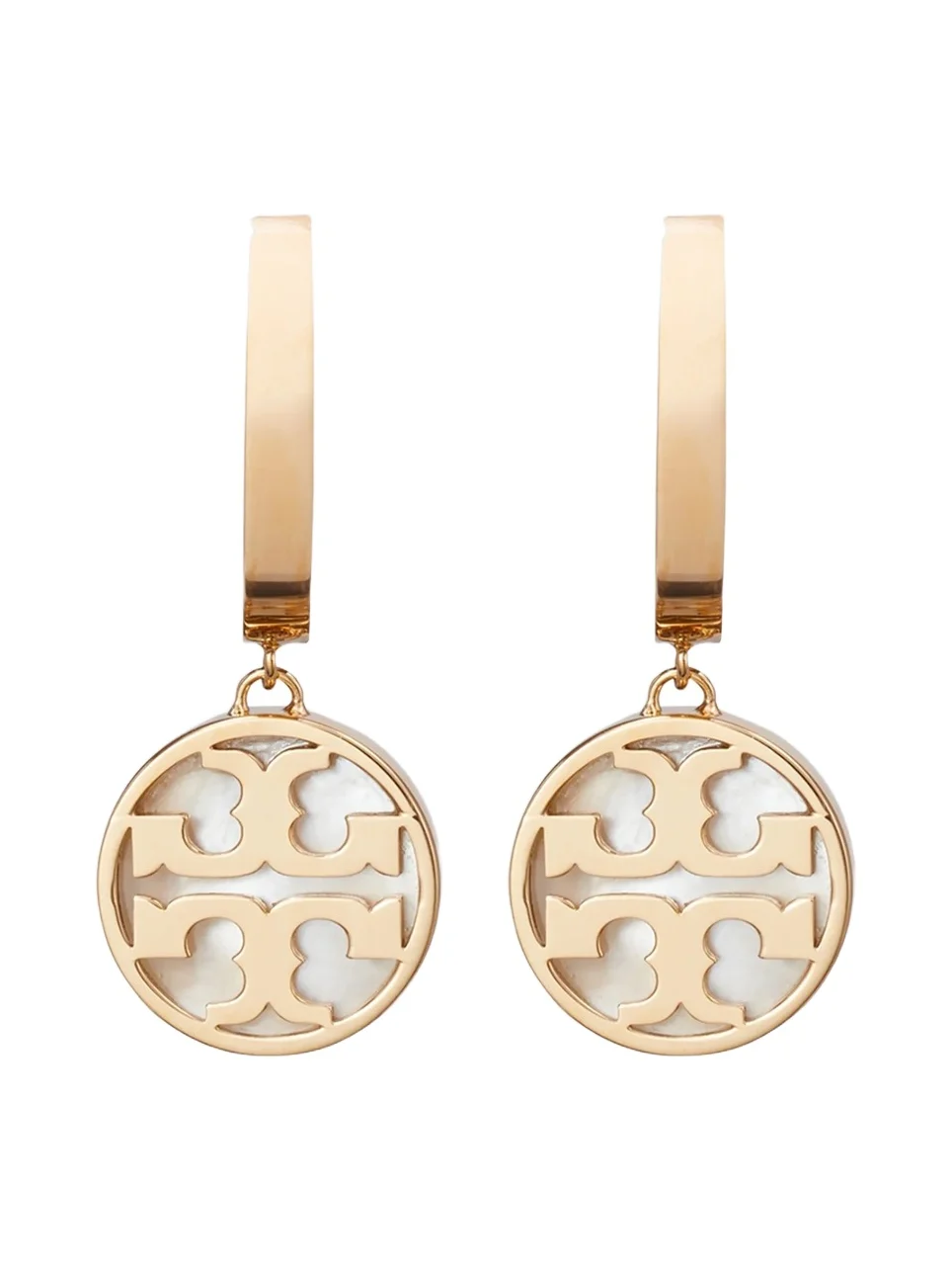 Women's 18K-Gold-Plated & Mother-of-Pearl Huggie Earrings Women's 18K-Gold-Plated & Mother-of-Pearl Huggie Earrings
