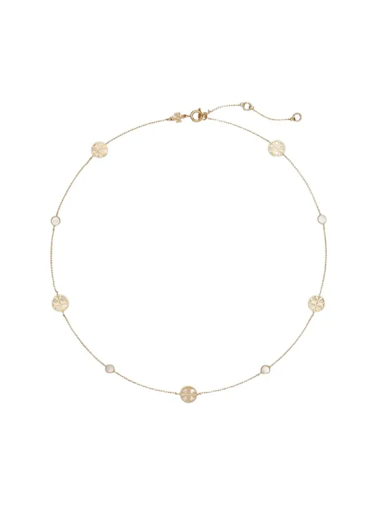 Tory Burch Women's 18K-Gold-Plated Stainless Steel & Mother-of-Pearl Necklace - Tory Gold