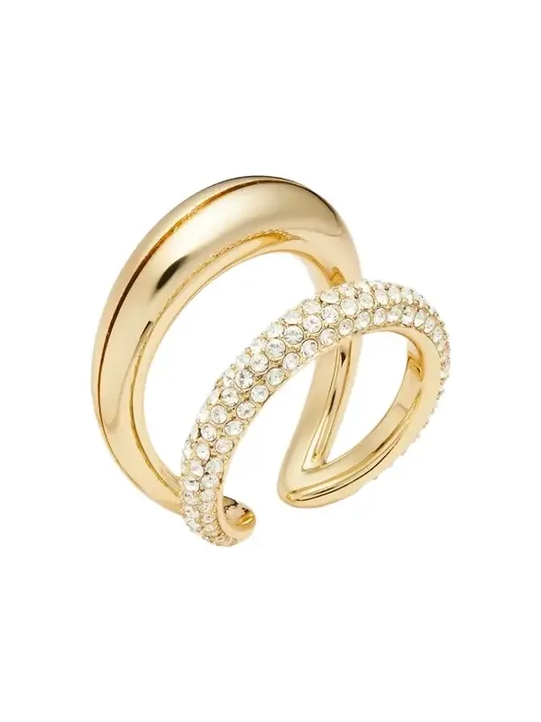 Women's 18K-Gold-Plated & Crystal Ring - Light Brass Women's 18K-Gold-Plated & Crystal Ring - Light Brass