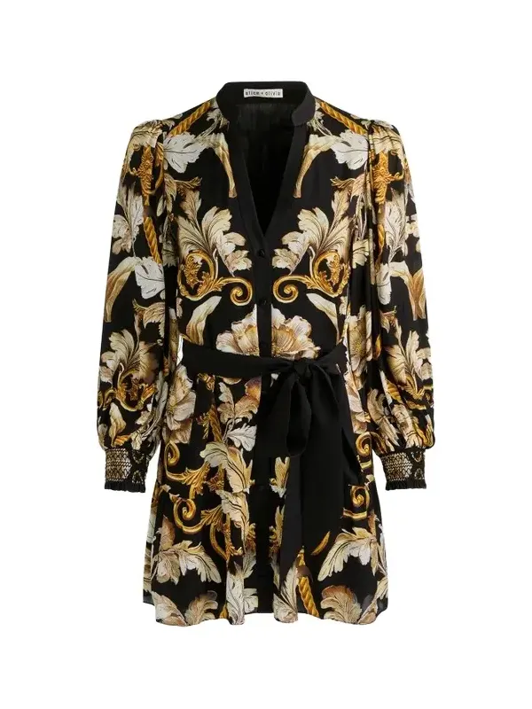 Women's Antonette Tiered Printed Mini Shirtdress