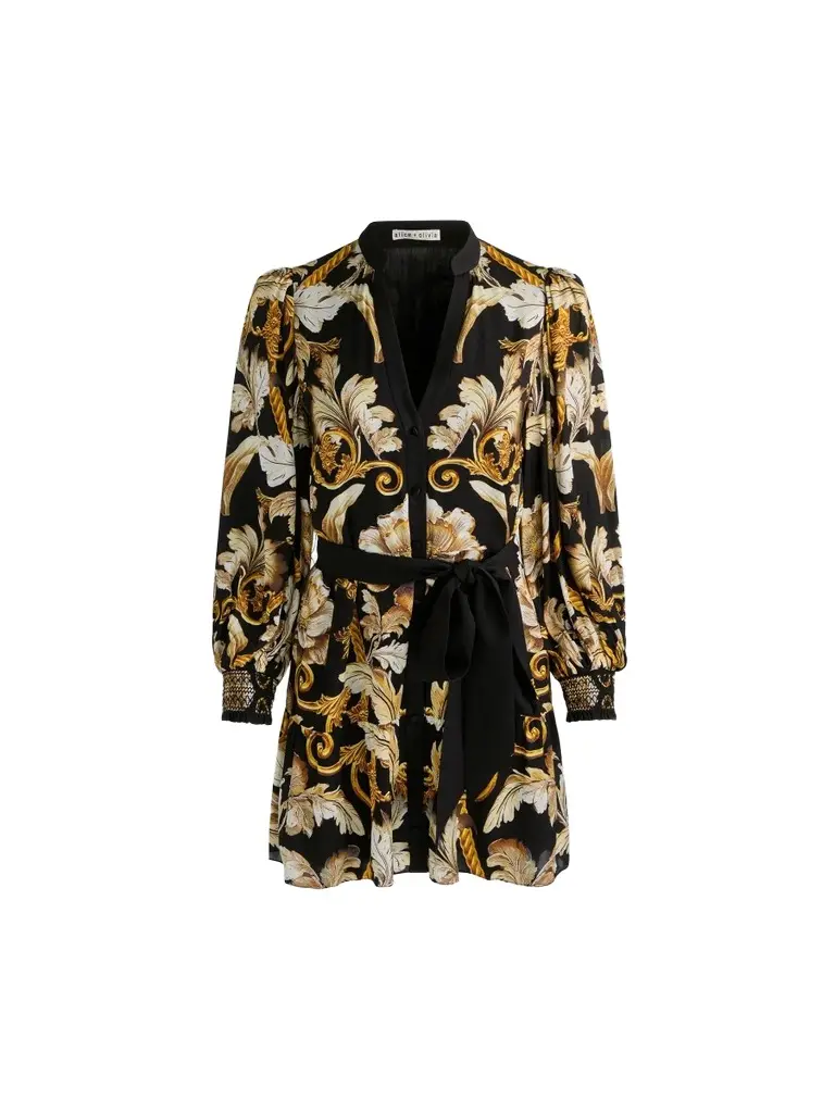 Women's Antonette Tiered Printed Mini Shirtdress Women's Antonette Tiered Printed Mini Shirtdress