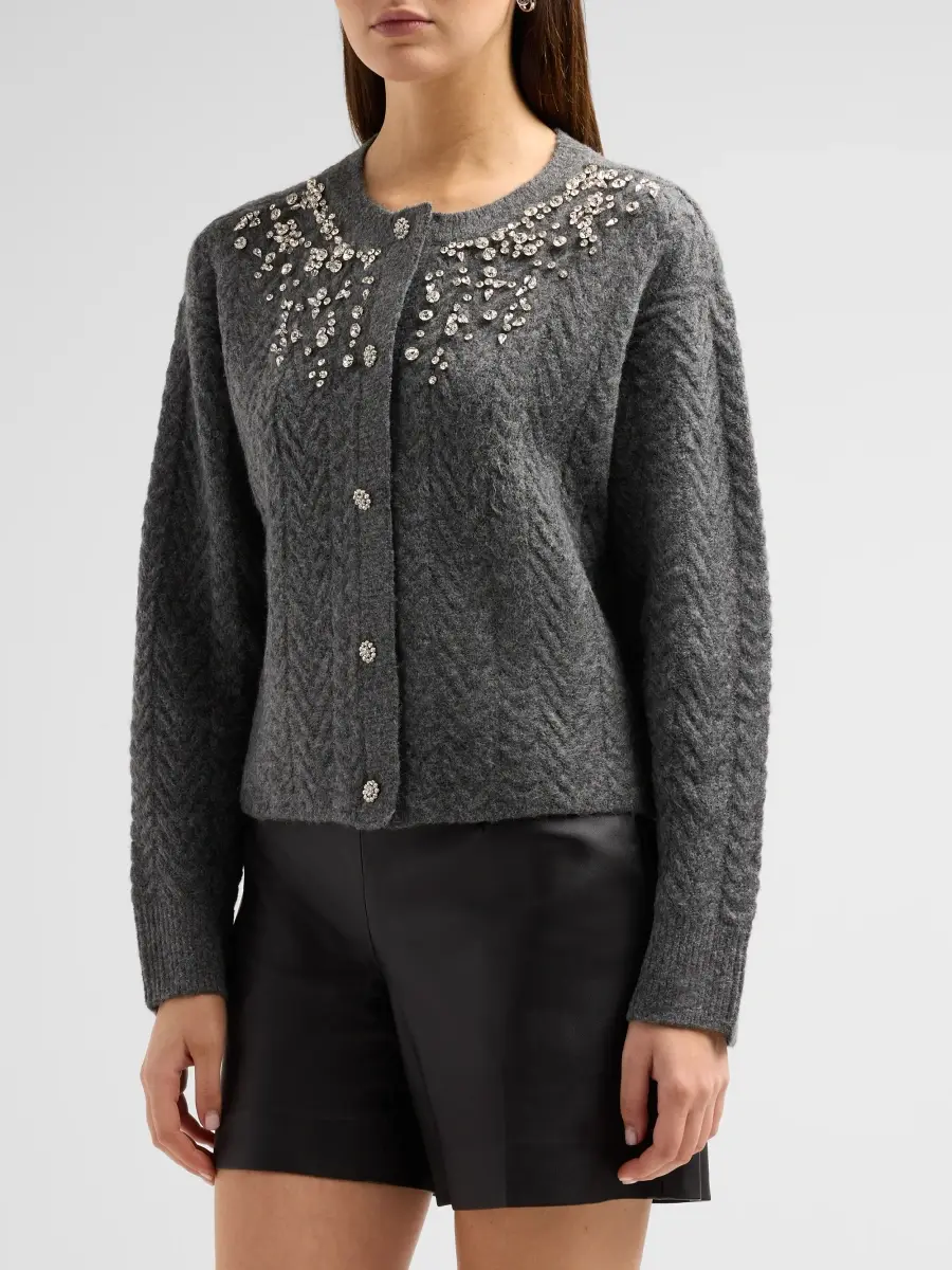 Generation Love Women's Glenda Crystal Cable Cardigan | Thumbnail 4 Generation Love Women's Glenda Crystal Cable Cardigan | Thumbnail 4