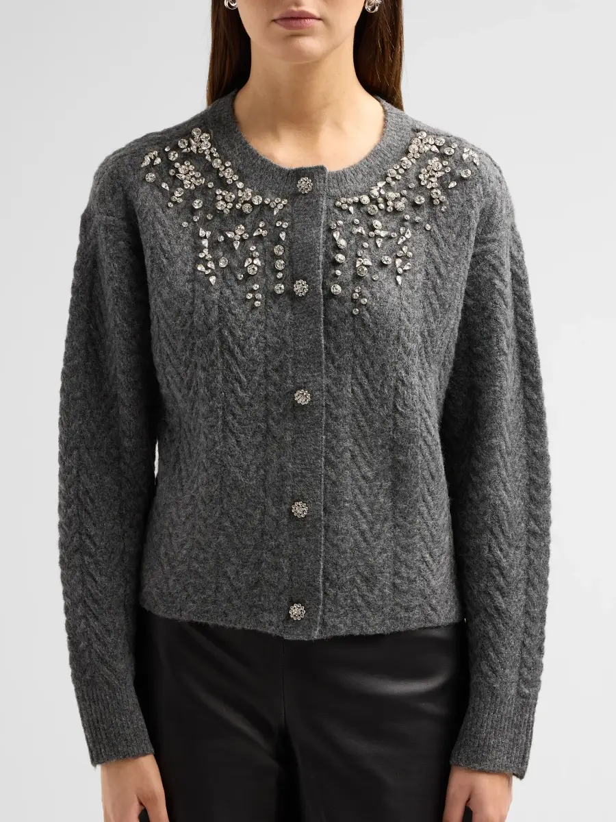 Generation Love Women's Glenda Crystal Cable Cardigan | Thumbnail 5 Generation Love Women's Glenda Crystal Cable Cardigan | Thumbnail 5