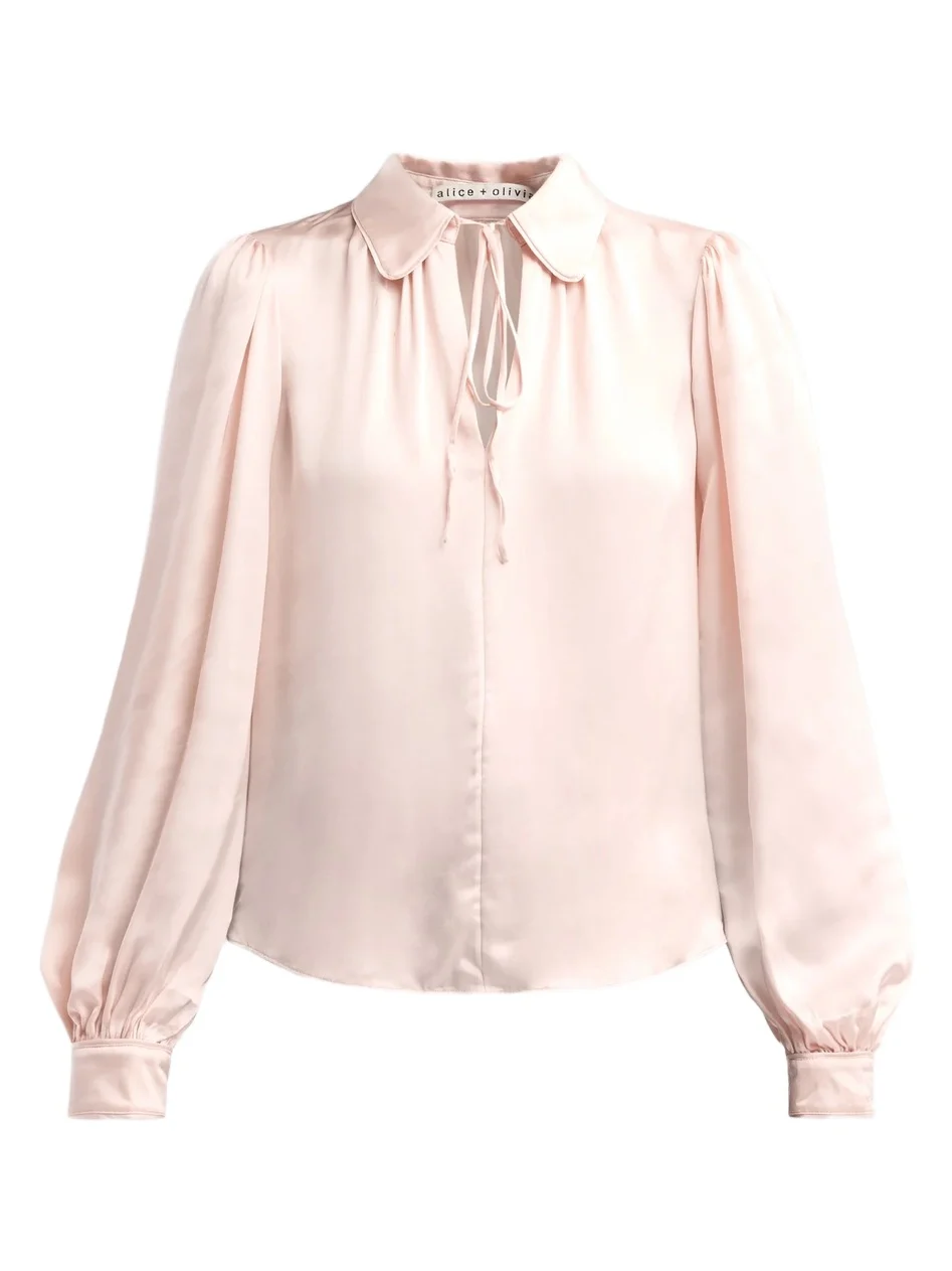 Alice + Olivia Women's Roanne Tie-Front Blouse