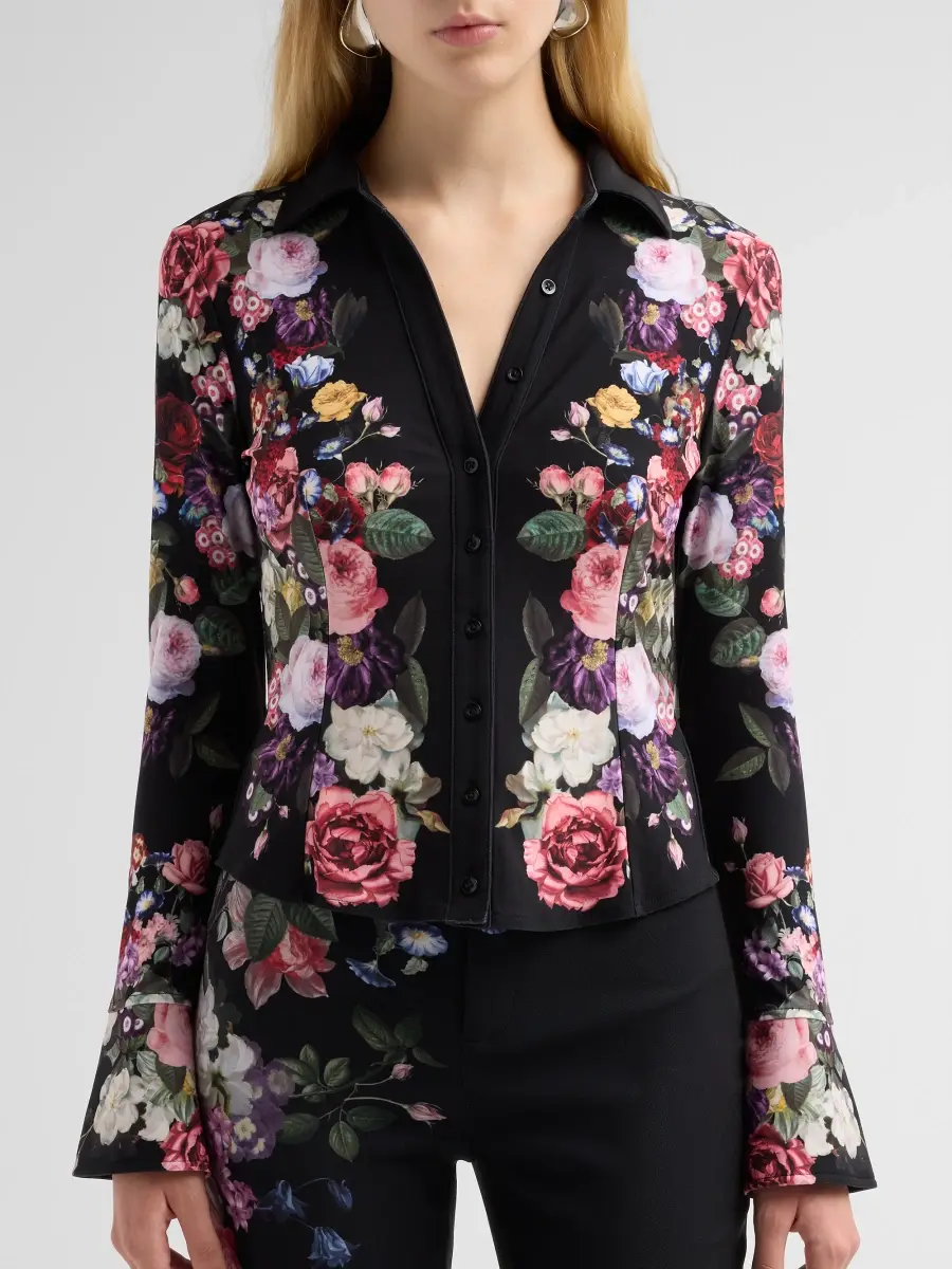Alice + Olivia Women's Freya Floral Fitted Top | Thumbnail 5 Alice + Olivia Women's Freya Floral Fitted Top | Thumbnail 5