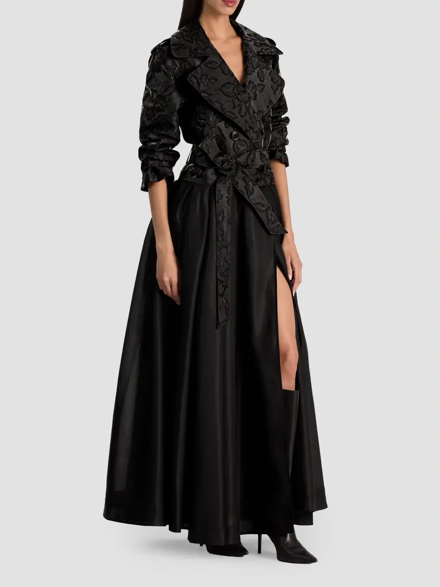 Alice + Olivia Women's Nevada Floral Double-Breasted Trench Coat | Thumbnail 4 Alice + Olivia Women's Nevada Floral Double-Breasted Trench Coat | Thumbnail 4