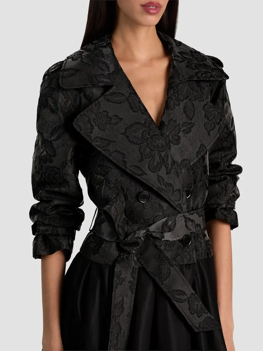Alice + Olivia Women's Nevada Floral Double-Breasted Trench Coat | Thumbnail 5 Alice + Olivia Women's Nevada Floral Double-Breasted Trench Coat | Thumbnail 5