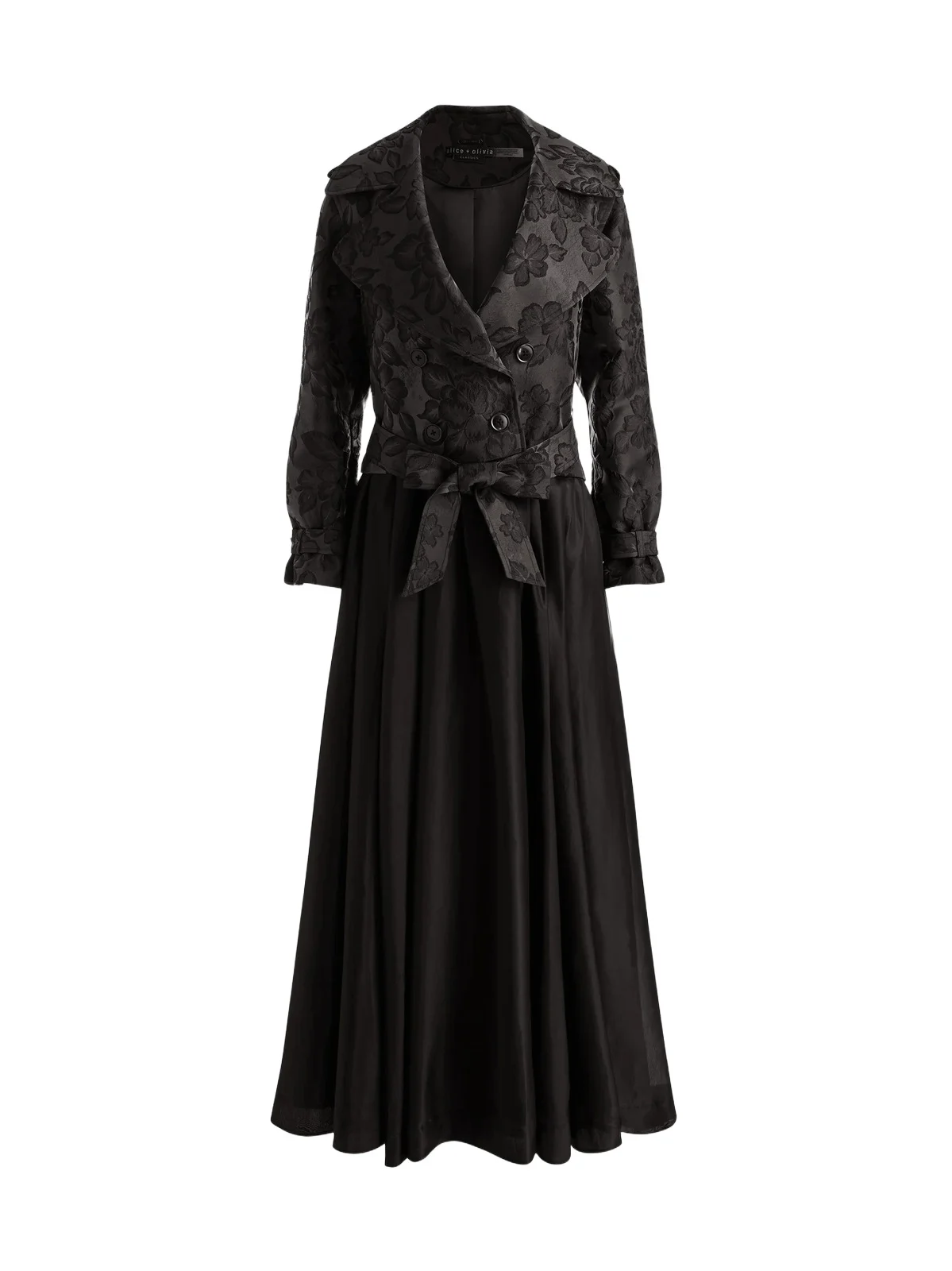 Women's Nevada Floral Double-Breasted Trench Coat