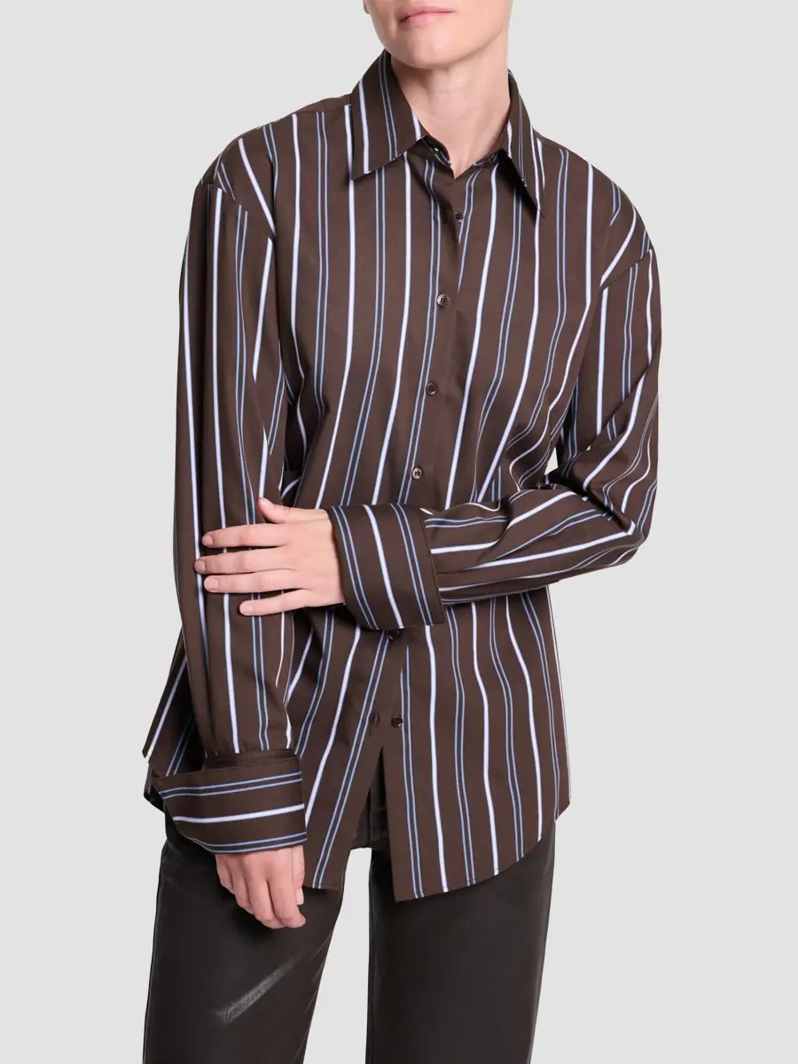 TWP Women's The Night We Met Striped Cotton-Blend Shirt | Thumbnail 4 TWP Women's The Night We Met Striped Cotton-Blend Shirt | Thumbnail 4