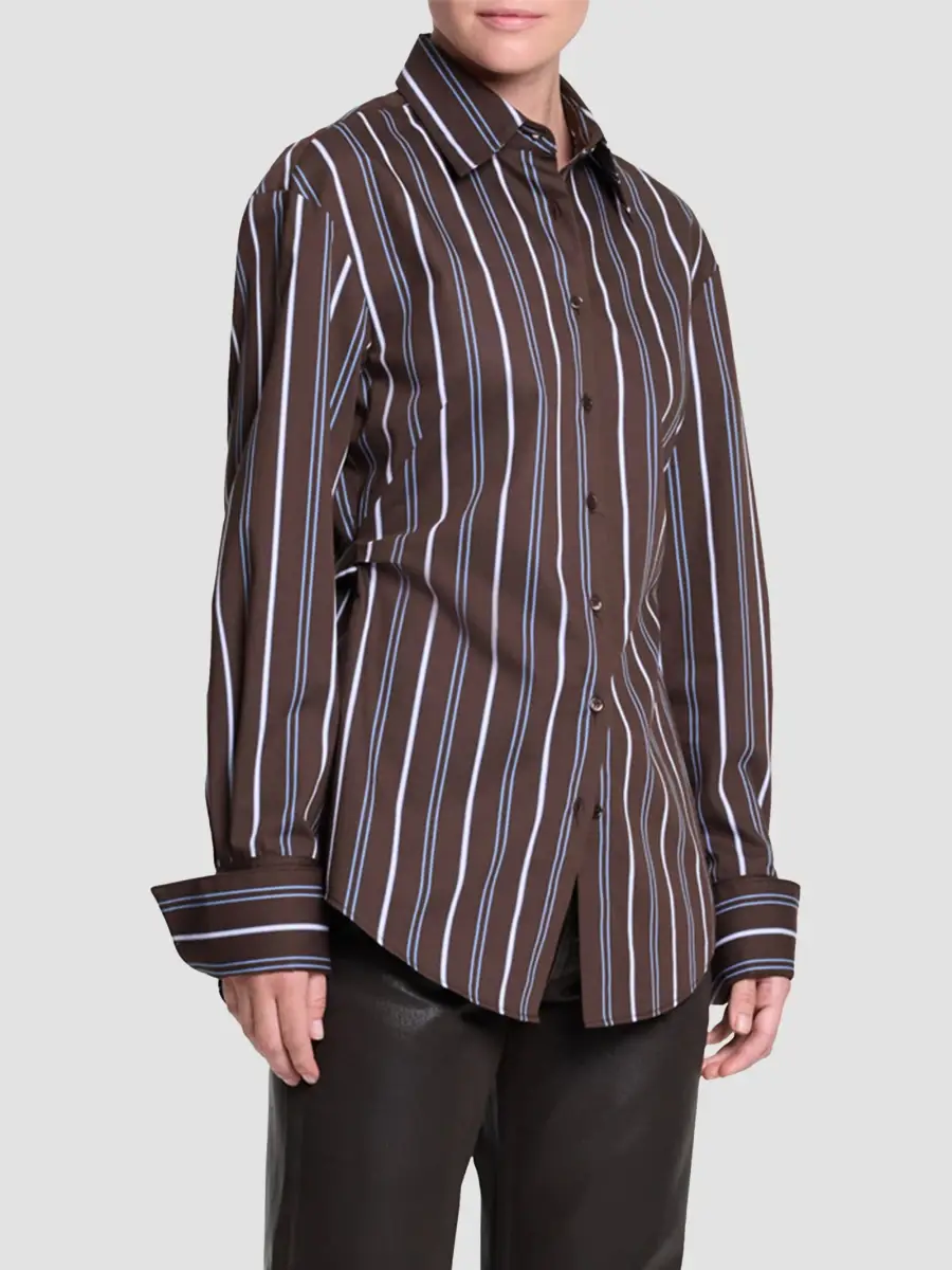 TWP Women's The Night We Met Striped Cotton-Blend Shirt | Thumbnail 5 TWP Women's The Night We Met Striped Cotton-Blend Shirt | Thumbnail 5