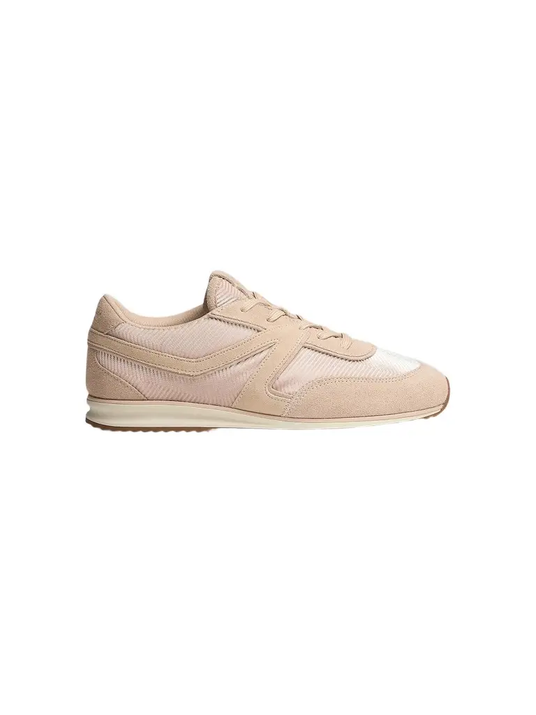 Women's Retro Suede-Mesh Low-Top Sneakers
