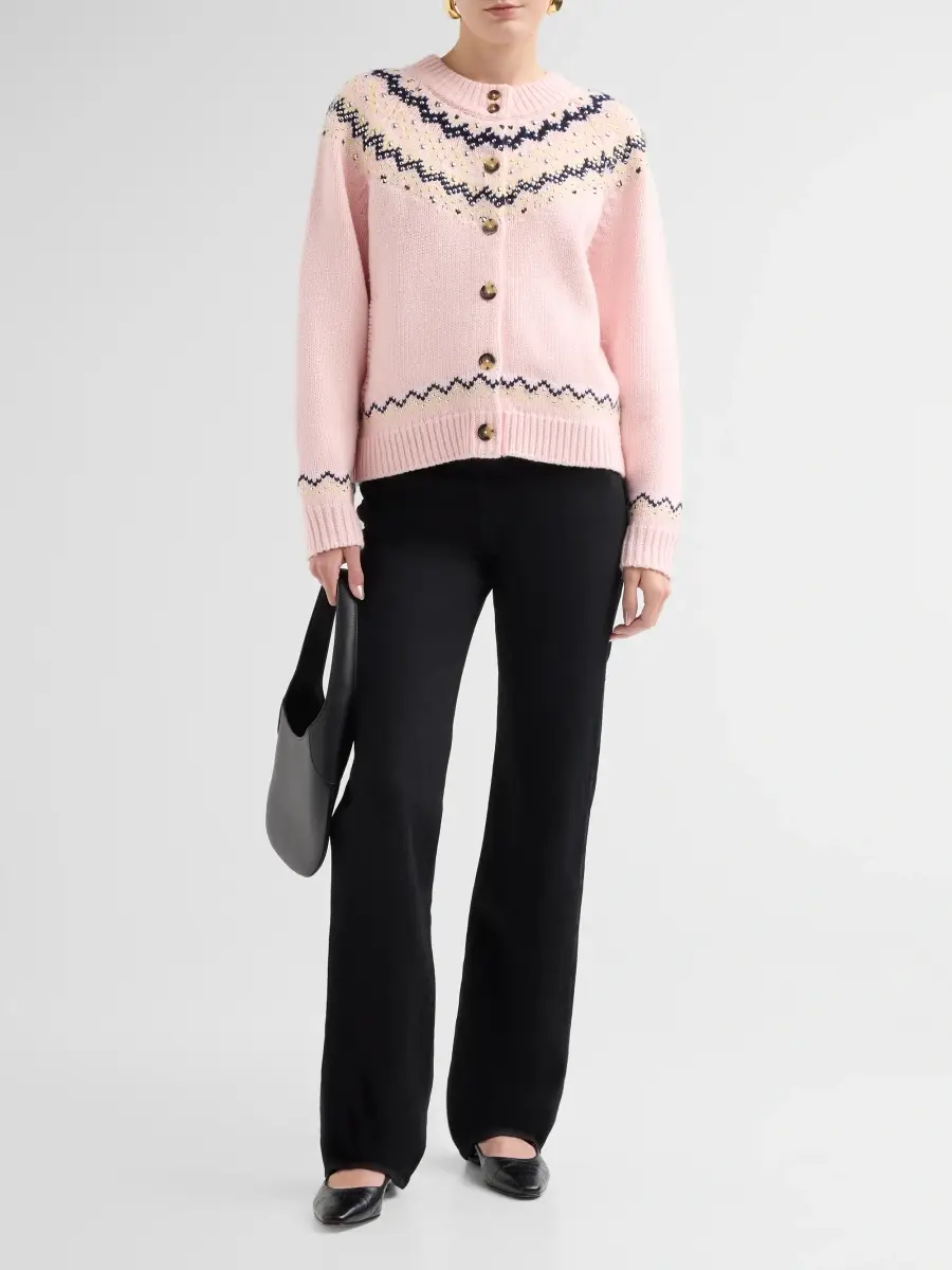 rag & bone Women's Fallon Stud Fair Isle Cardigan | Thumbnail 2 rag & bone Women's Fallon Stud Fair Isle Cardigan | Thumbnail 2
