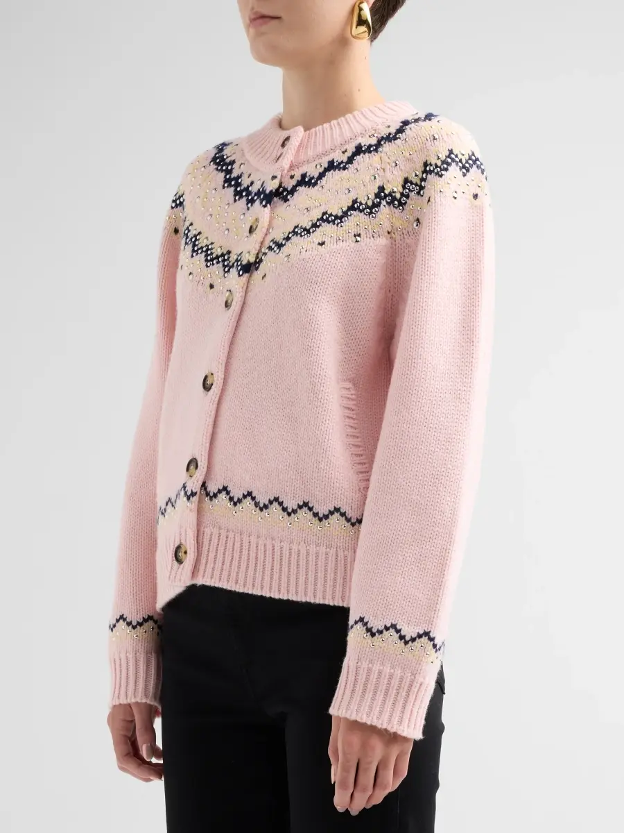 rag & bone Women's Fallon Stud Fair Isle Cardigan | Thumbnail 4 rag & bone Women's Fallon Stud Fair Isle Cardigan | Thumbnail 4