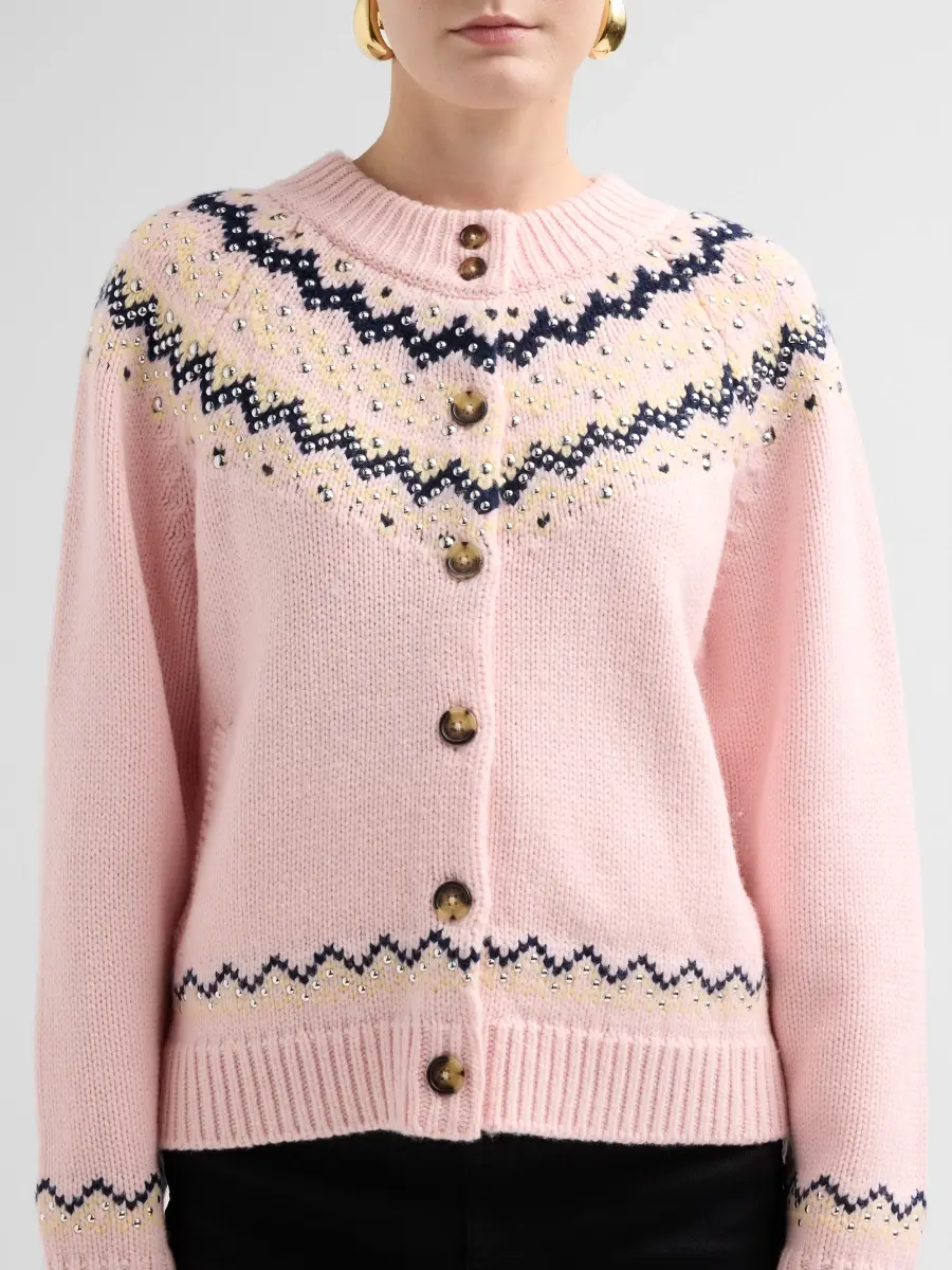 rag & bone Women's Fallon Stud Fair Isle Cardigan | Thumbnail 5 rag & bone Women's Fallon Stud Fair Isle Cardigan | Thumbnail 5