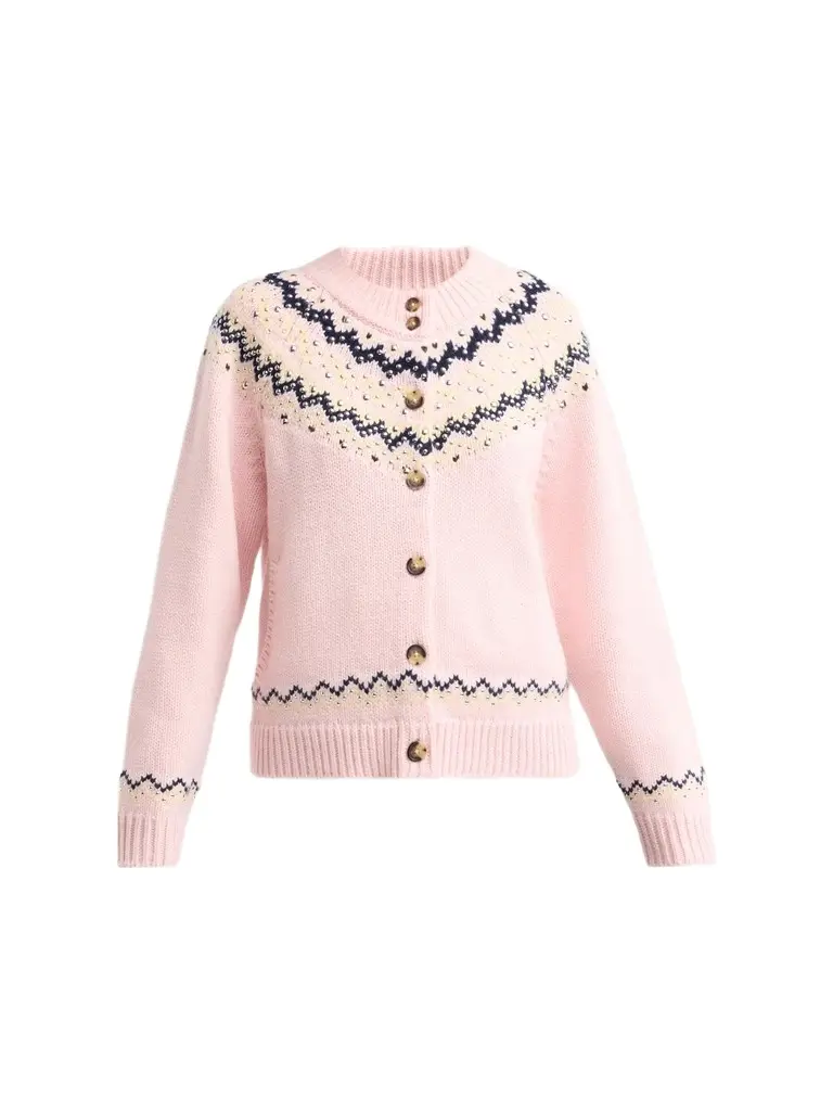 Women's Fallon Stud Fair Isle Cardigan Women's Fallon Stud Fair Isle Cardigan
