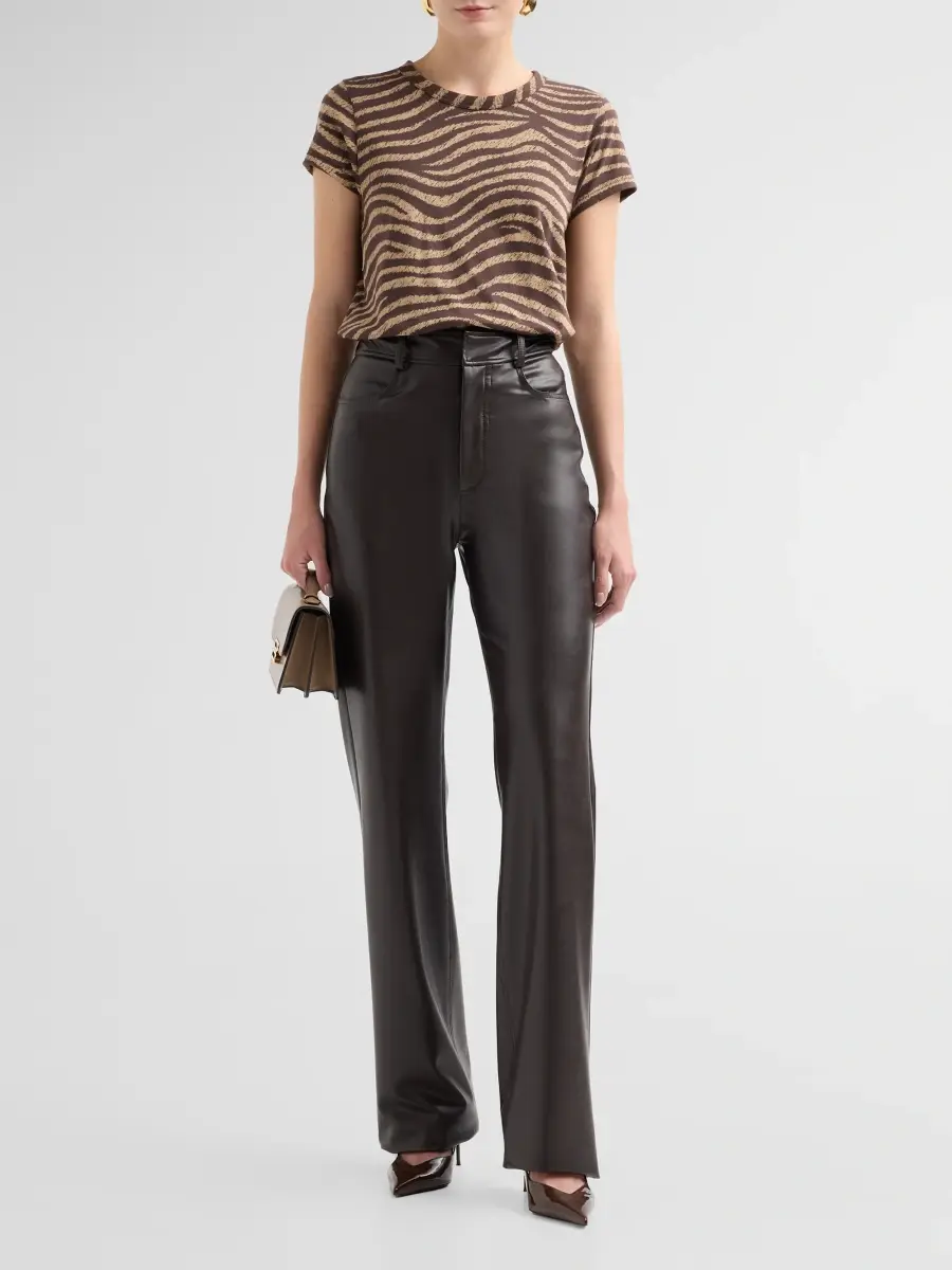 rag & bone Women's Zebra-Print Cotton Jersey T-Shirt | Thumbnail 2