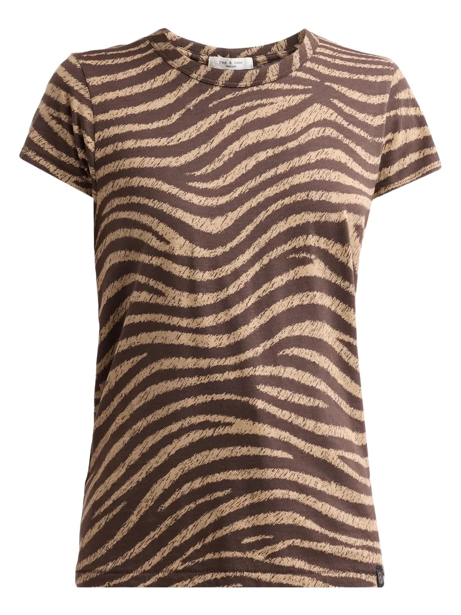 rag & bone Women's Zebra-Print Cotton Jersey T-Shirt