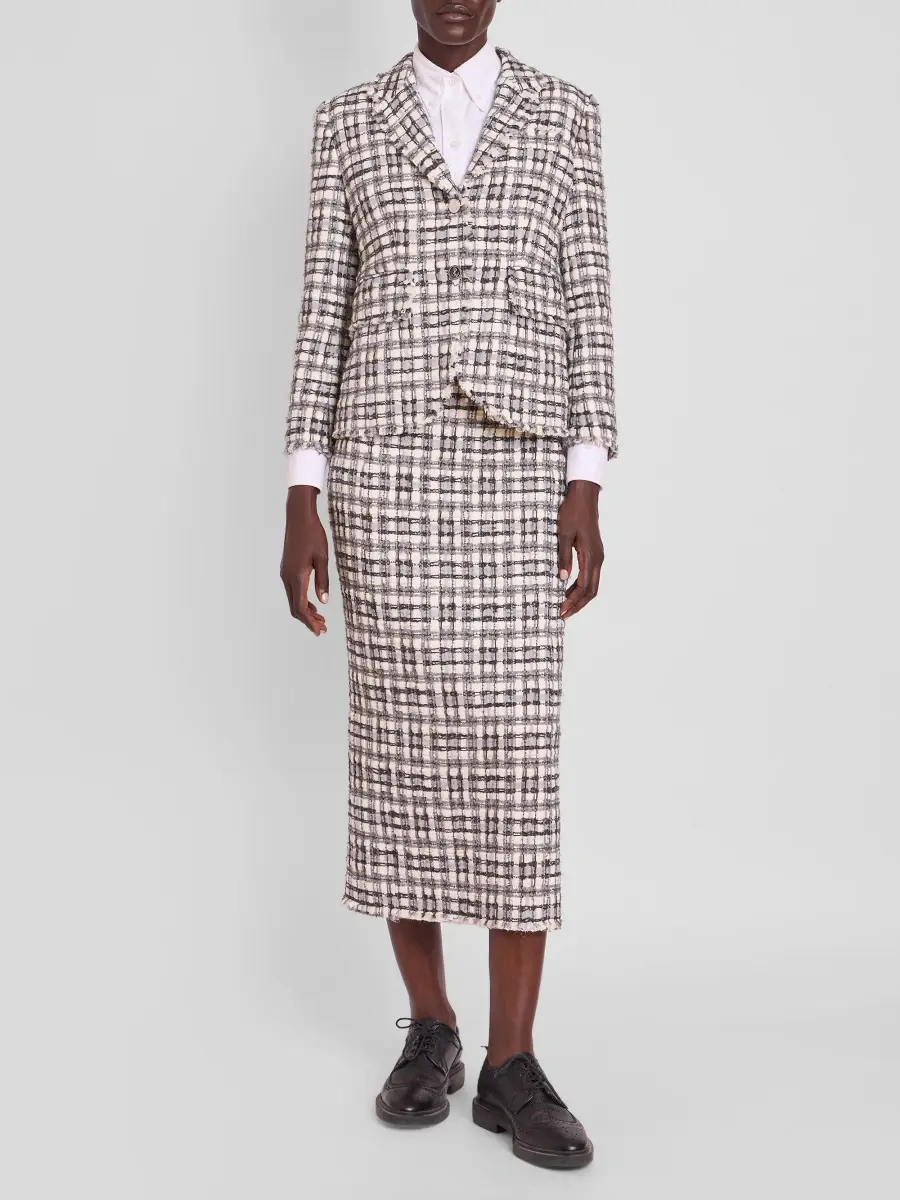 Thom Browne Women's Tweed Single-Breasted Blazer | Thumbnail 2 Thom Browne Women's Tweed Single-Breasted Blazer | Thumbnail 2