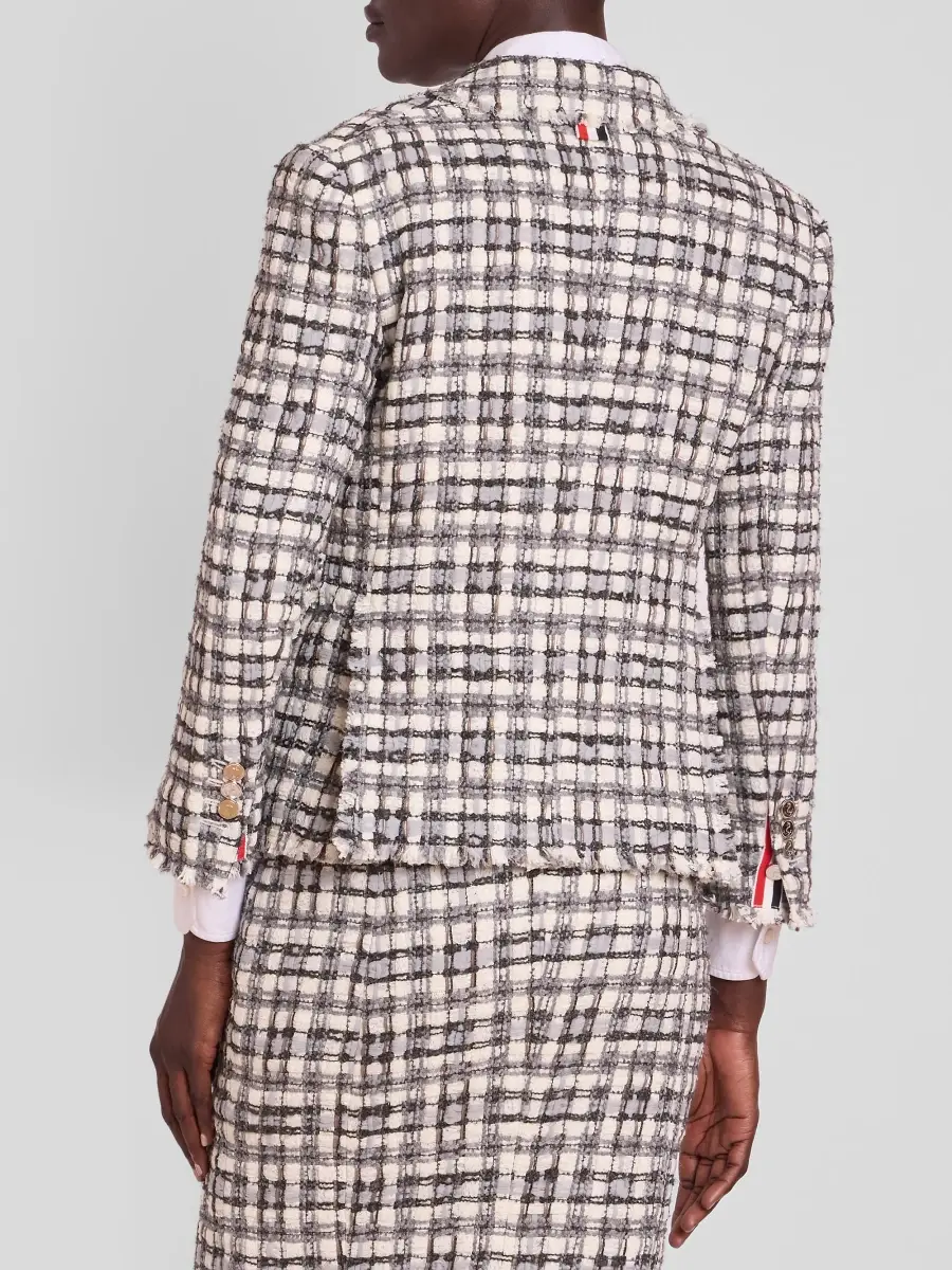 Thom Browne Women's Tweed Single-Breasted Blazer | Thumbnail 3 Thom Browne Women's Tweed Single-Breasted Blazer | Thumbnail 3