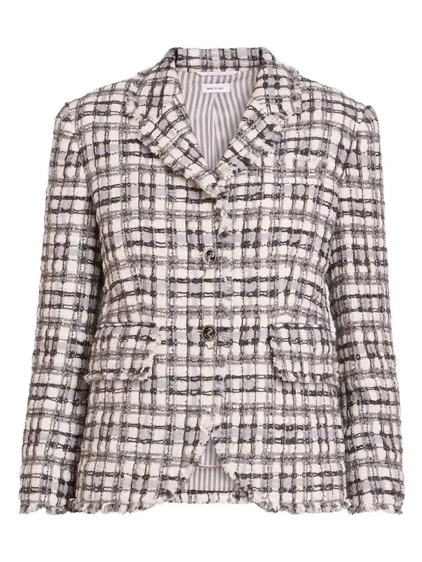 Women's Tweed Single-Breasted Blazer Women's Tweed Single-Breasted Blazer