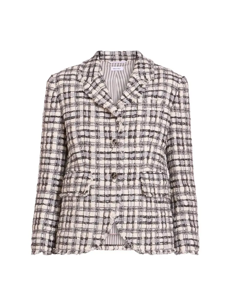 Women's Tweed Single-Breasted Blazer Women's Tweed Single-Breasted Blazer