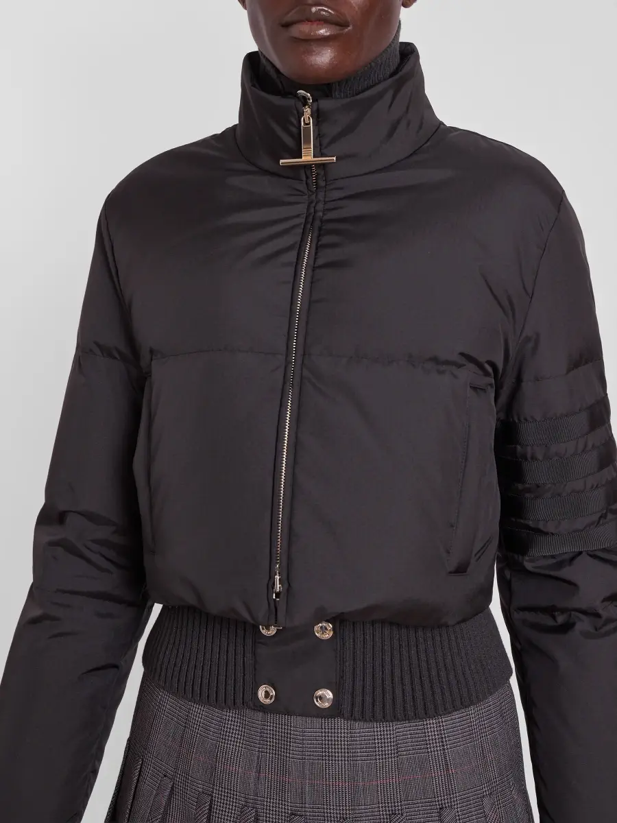 Thom Browne Women's Ripstop Zip-Front Down Crop Jacket | Thumbnail 5
