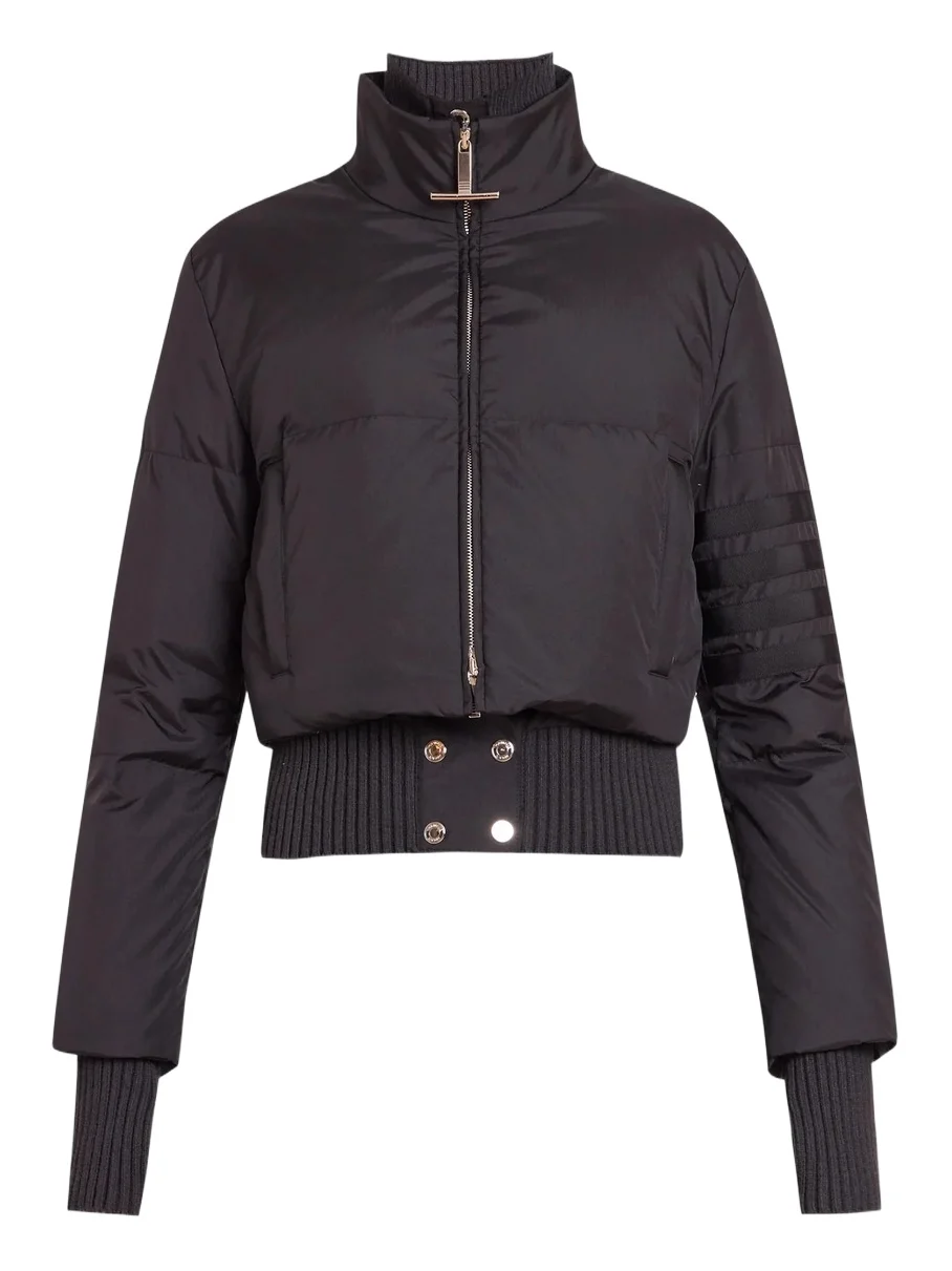 Thom Browne Women's Ripstop Zip-Front Down Crop Jacket
