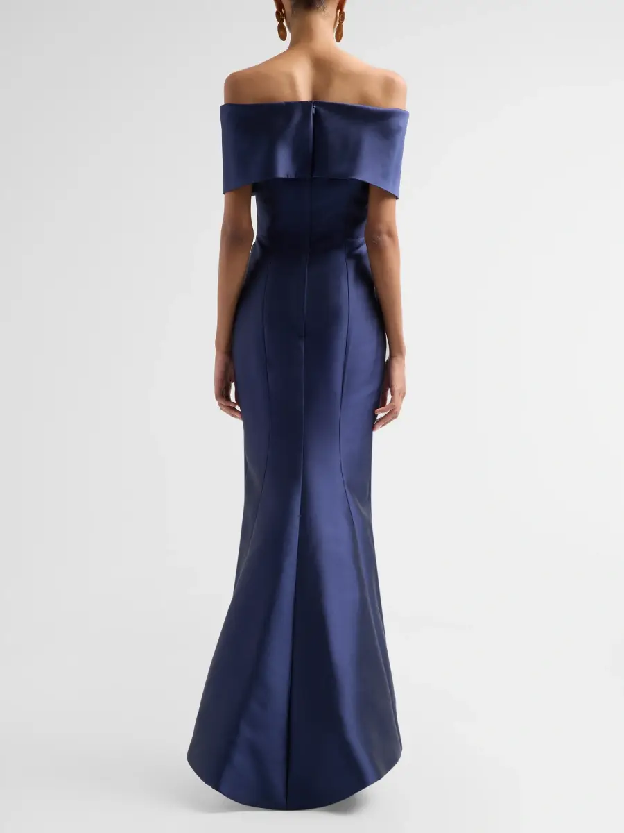 CATHERINE REGEHR Women's Silk-Wool Radzimir Off-The-Shoulder Gown | Thumbnail 3 CATHERINE REGEHR Women's Silk-Wool Radzimir Off-The-Shoulder Gown | Thumbnail 3