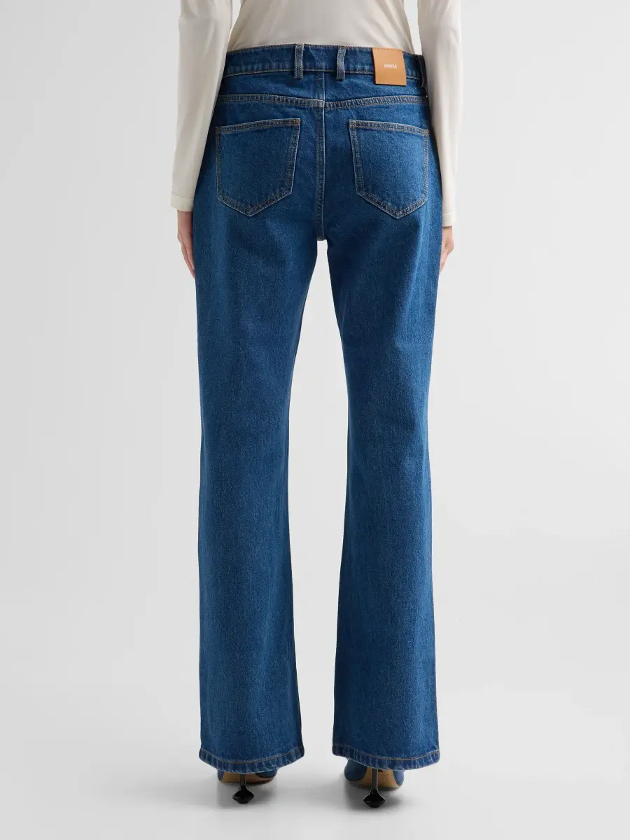 Aknvas Women's Viv Mid-Rise Flare-Leg Jeans | Thumbnail 3