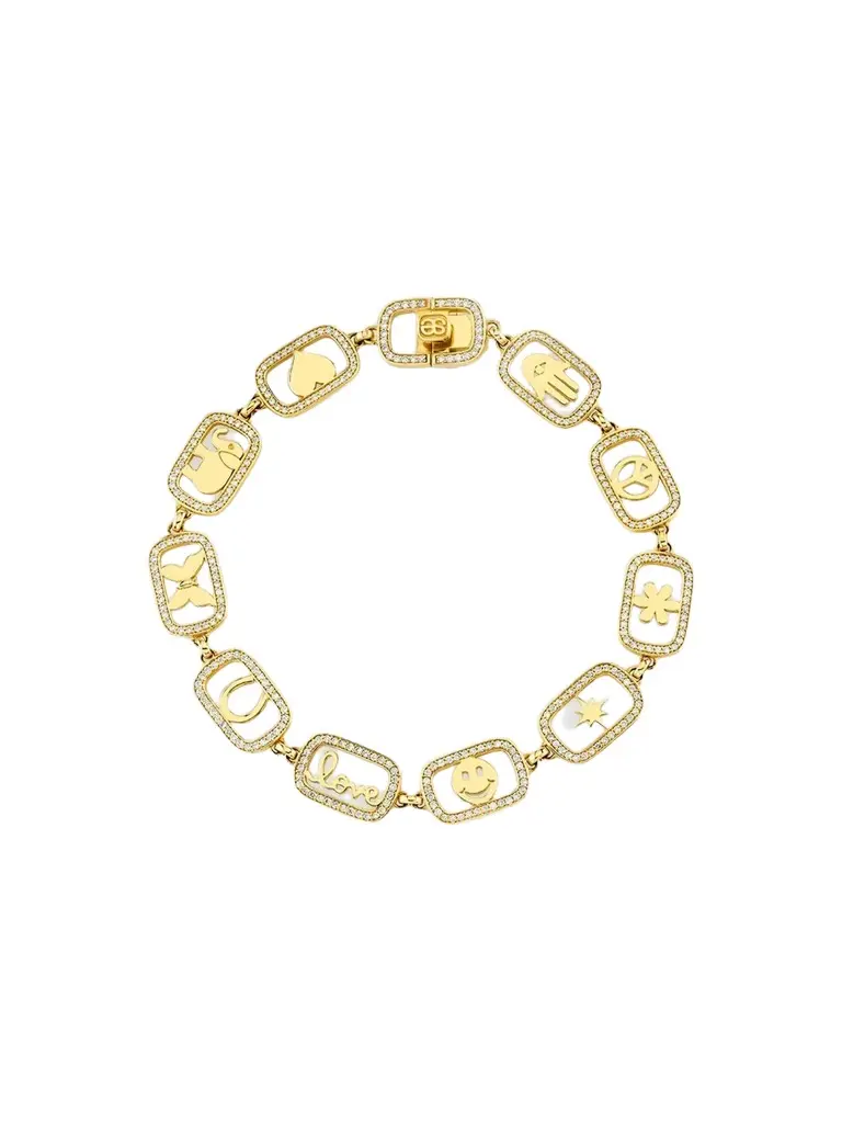 Women's Confetti Disco 14K Yellow Gold & 1.10 TCW Diamond Icon Bracelet Women's Confetti Disco 14K Yellow Gold & 1.10 TCW Diamond Icon Bracelet