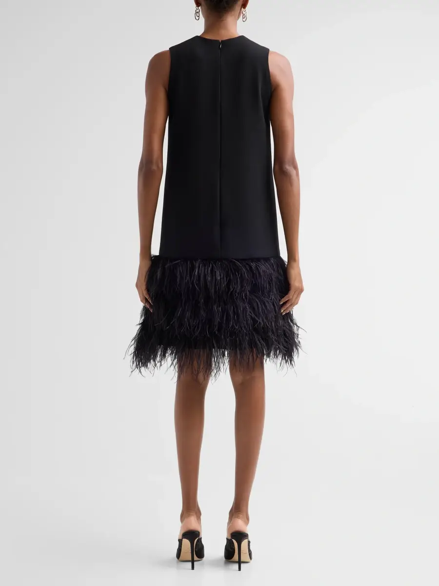 CATHERINE REGEHR Women's Arak Feather-Hem Knee-Length Dress | Thumbnail 3 CATHERINE REGEHR Women's Arak Feather-Hem Knee-Length Dress | Thumbnail 3