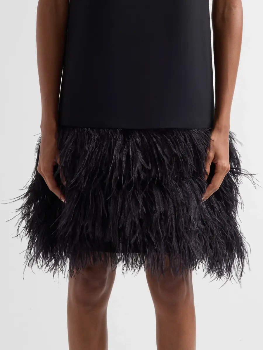CATHERINE REGEHR Women's Arak Feather-Hem Knee-Length Dress | Thumbnail 5 CATHERINE REGEHR Women's Arak Feather-Hem Knee-Length Dress | Thumbnail 5