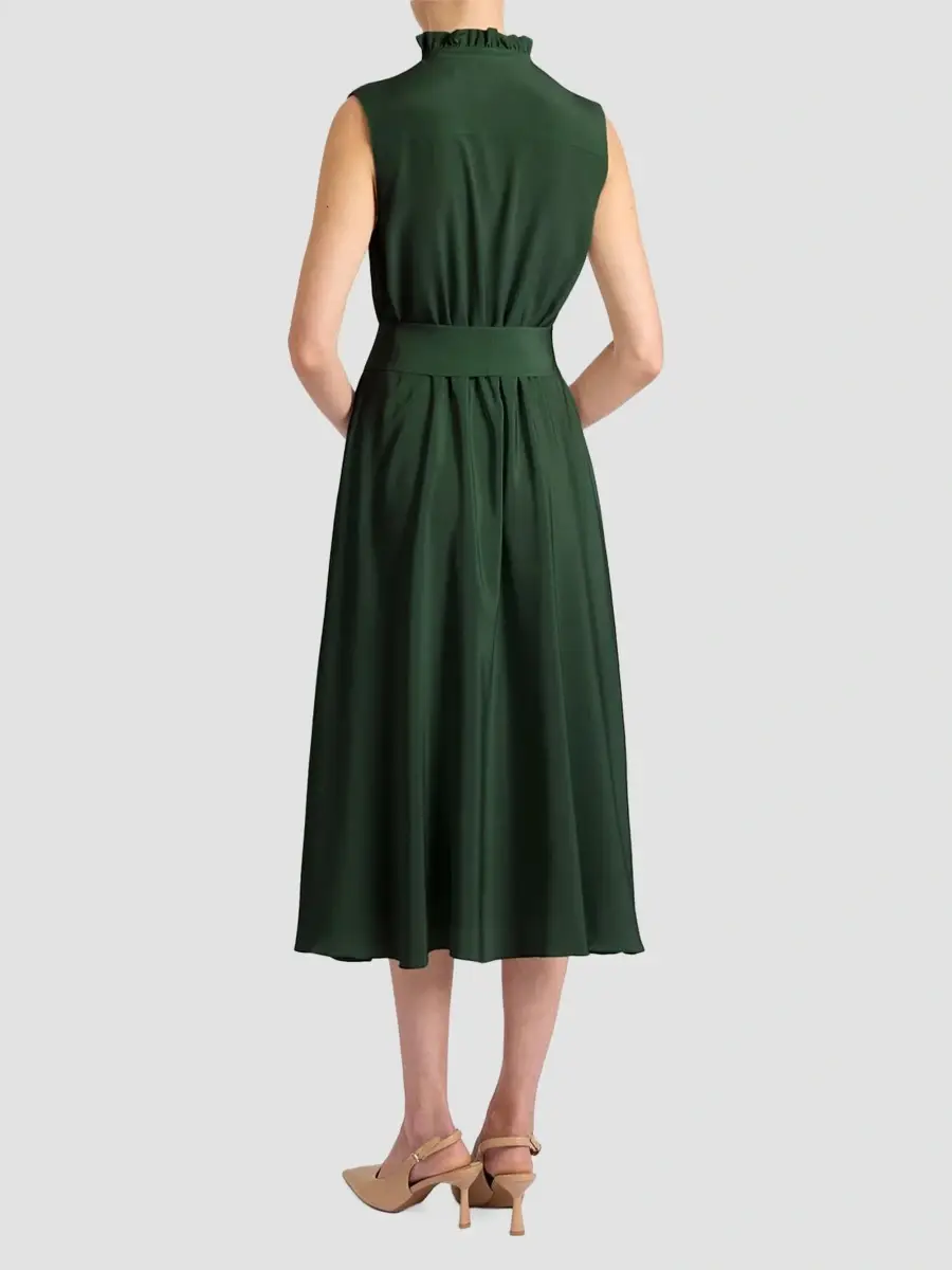 Santorelli Women's Nirva Belted Silk Midi Dress | Thumbnail 3 Santorelli Women's Nirva Belted Silk Midi Dress | Thumbnail 3