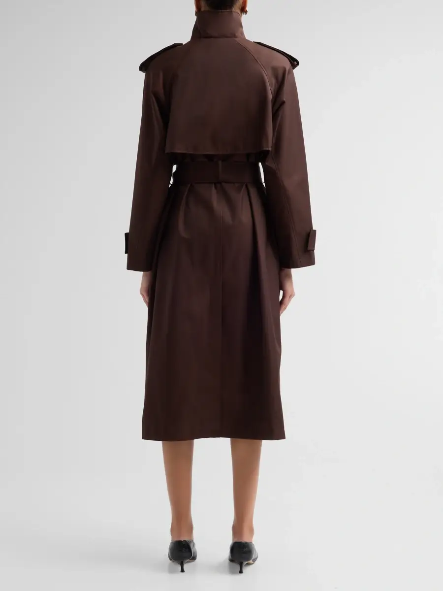 Mercer Collective Women's Stand Collar Belted Trench Coat | Thumbnail 3 Mercer Collective Women's Stand Collar Belted Trench Coat | Thumbnail 3