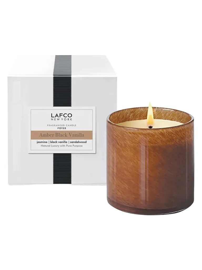 Amber Black Vanilla Foyer Candle