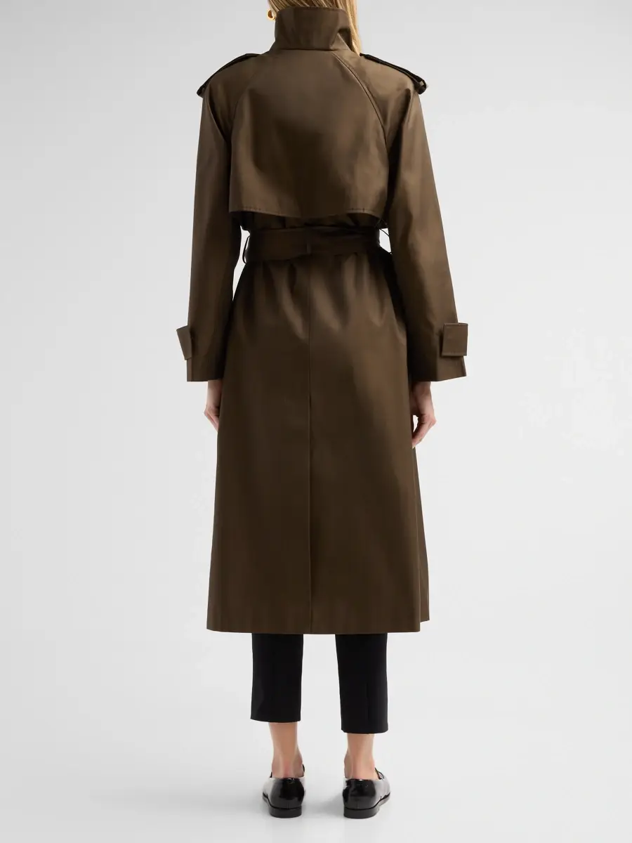 Mercer Collective Women's Stand Collar Belted Trench Coat | Thumbnail 3 Mercer Collective Women's Stand Collar Belted Trench Coat | Thumbnail 3