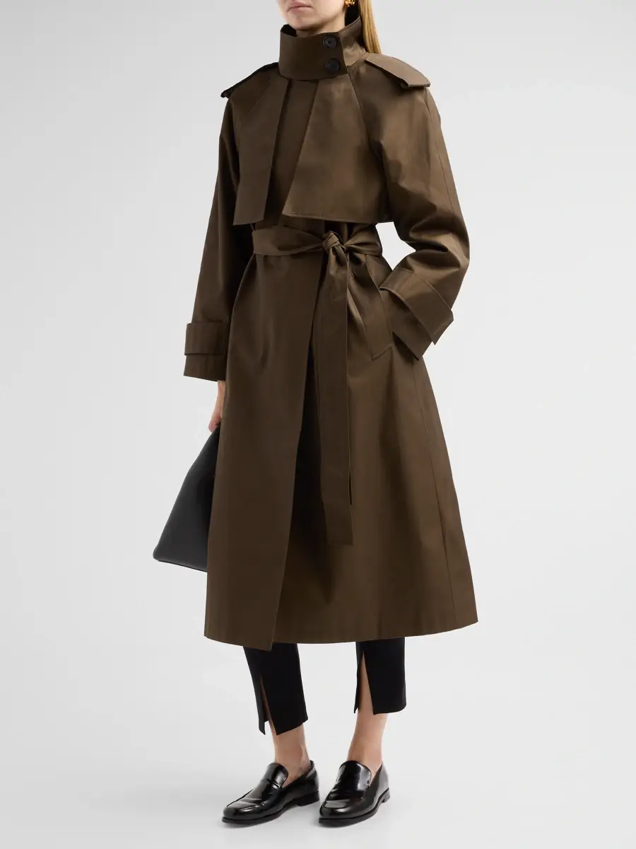Mercer Collective Women's Stand Collar Belted Trench Coat | Thumbnail 4 Mercer Collective Women's Stand Collar Belted Trench Coat | Thumbnail 4
