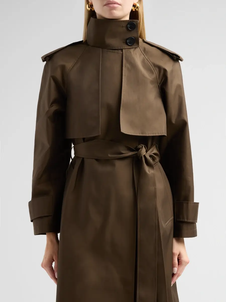 Mercer Collective Women's Stand Collar Belted Trench Coat | Thumbnail 5 Mercer Collective Women's Stand Collar Belted Trench Coat | Thumbnail 5