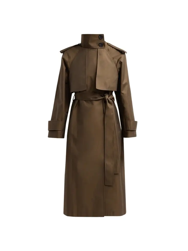 Mercer Collective Women's Stand Collar Belted Trench Coat