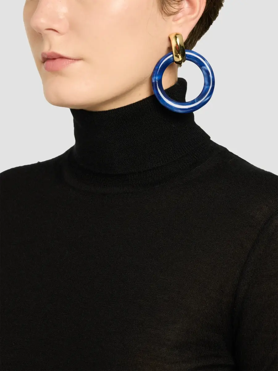 KENNETH JAY LANE Women's 18K-Gold-Plated & Lapis Clip-On Earrings | Thumbnail 2 KENNETH JAY LANE Women's 18K-Gold-Plated & Lapis Clip-On Earrings | Thumbnail 2