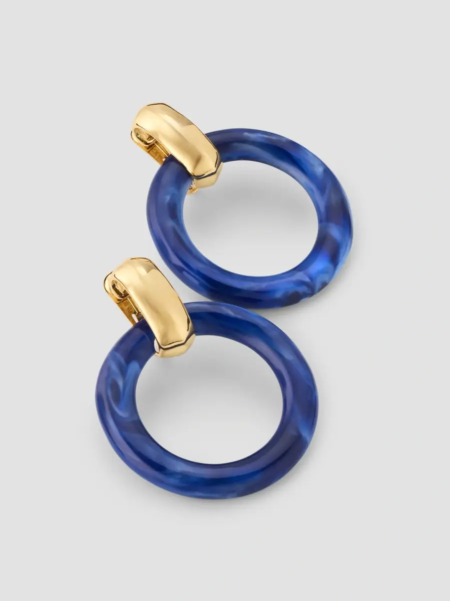 KENNETH JAY LANE Women's 18K-Gold-Plated & Lapis Clip-On Earrings | Thumbnail 3 KENNETH JAY LANE Women's 18K-Gold-Plated & Lapis Clip-On Earrings | Thumbnail 3