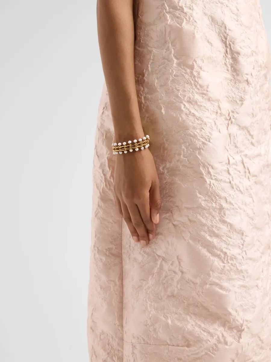 KENNETH JAY LANE Women's 18K-Gold-Plated & Enamel Chain Bracelet | Thumbnail 2