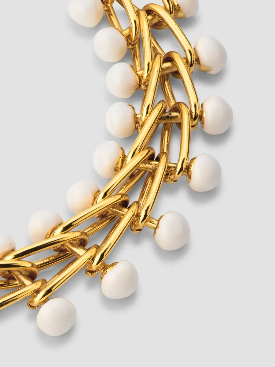 KENNETH JAY LANE Women's 18K-Gold-Plated & Enamel Chain Bracelet | Thumbnail 4