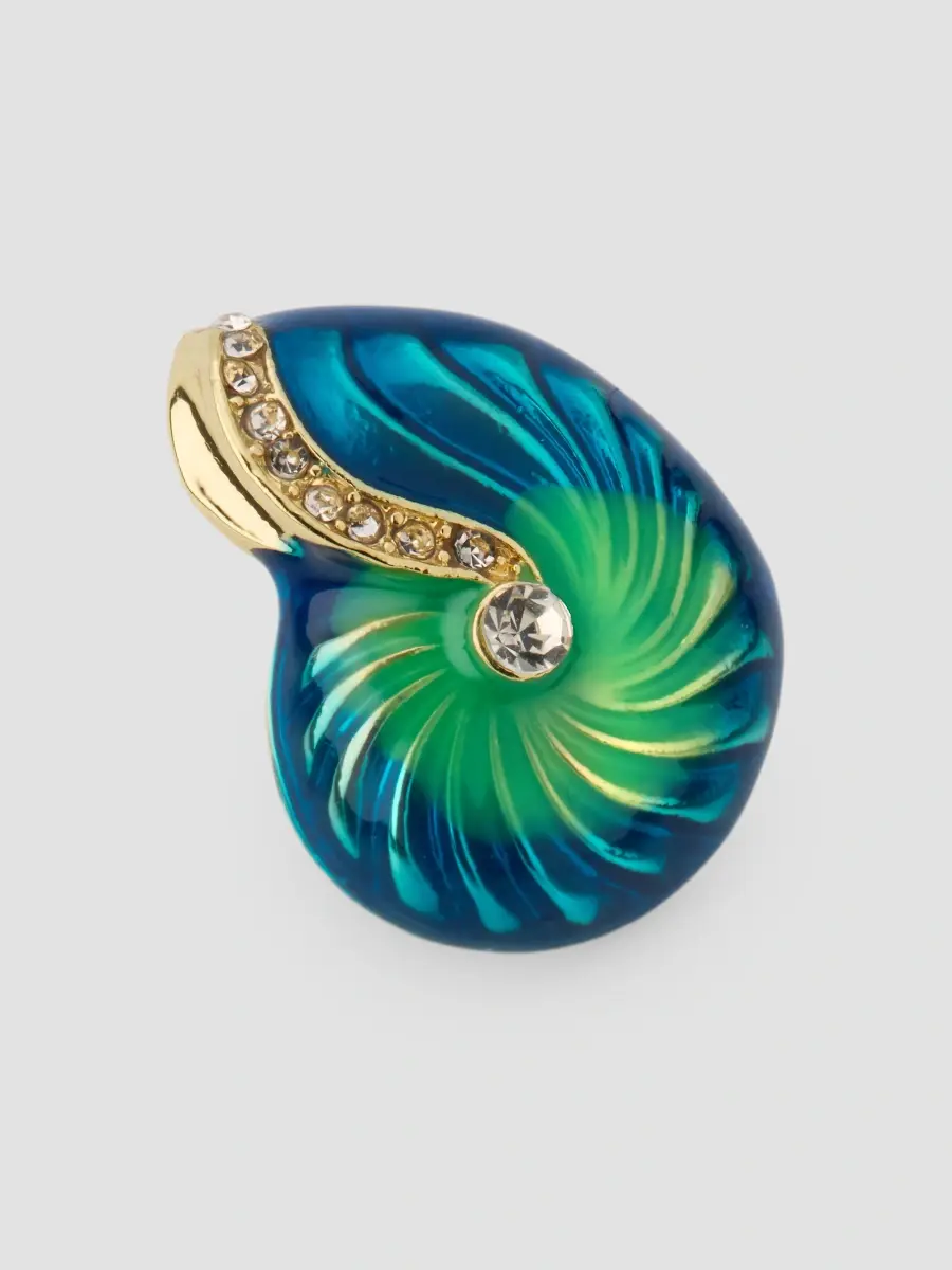 KENNETH JAY LANE Women's 18K-Gold-Plated, Enamel & Rhinestone Shell Stud Earrings | Thumbnail 4 KENNETH JAY LANE Women's 18K-Gold-Plated, Enamel & Rhinestone Shell Stud Earrings | Thumbnail 4