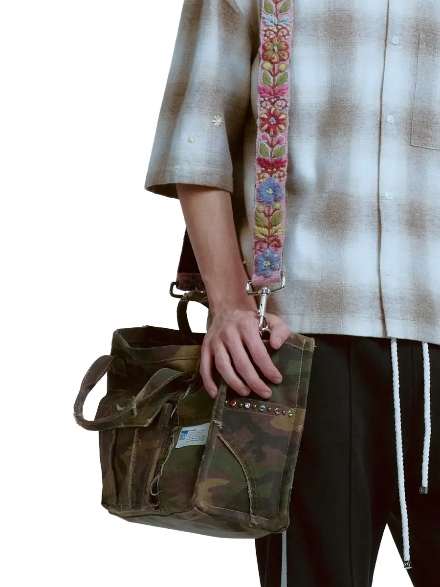 Nahmias Men's Cargo Camo & Floral Strap Cotton Tote | Thumbnail 3 Nahmias Men's Cargo Camo & Floral Strap Cotton Tote | Thumbnail 3