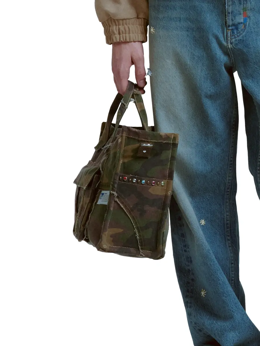 Nahmias Men's Cargo Camo & Floral Strap Cotton Tote | Thumbnail 4 Nahmias Men's Cargo Camo & Floral Strap Cotton Tote | Thumbnail 4