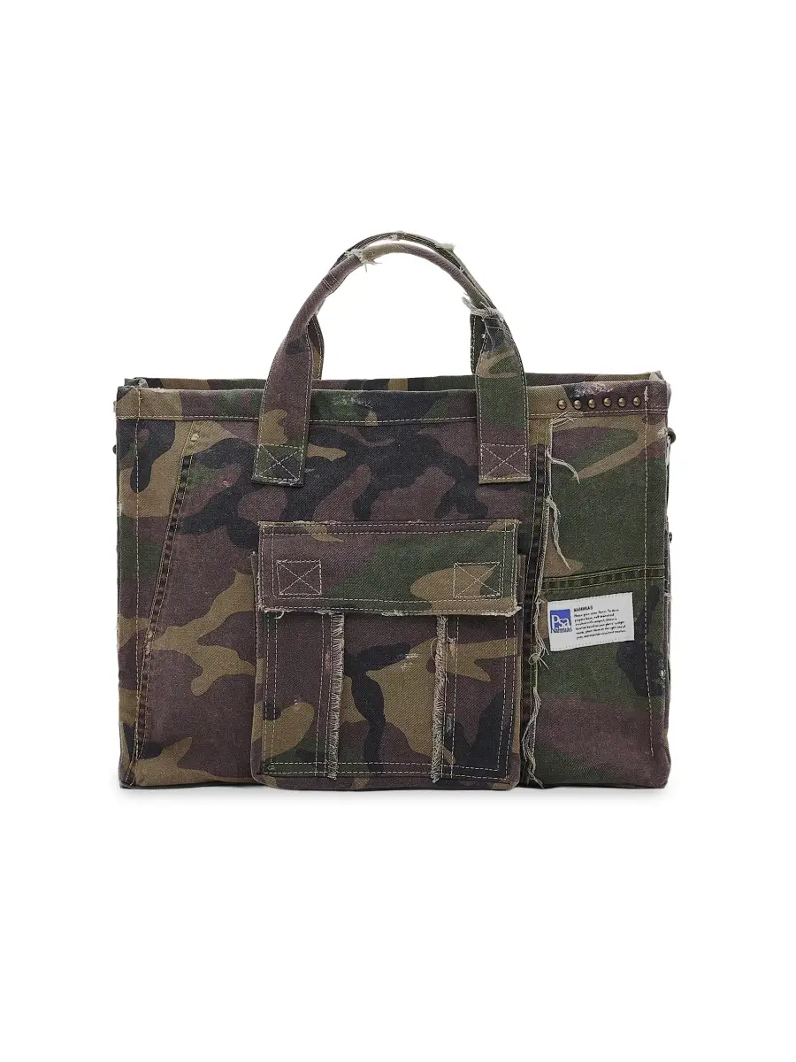 Nahmias Men's Cargo Camo & Floral Strap Cotton Tote | Thumbnail 5 Nahmias Men's Cargo Camo & Floral Strap Cotton Tote | Thumbnail 5