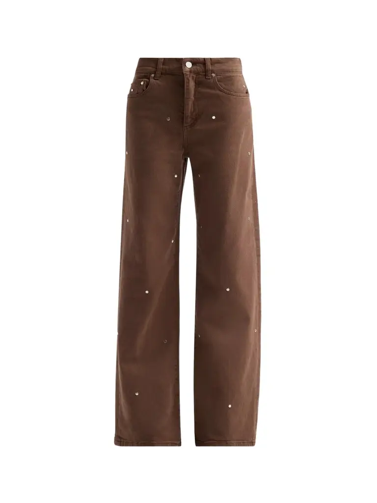 Women's Studded Straight-Leg Jeans Women's Studded Straight-Leg Jeans